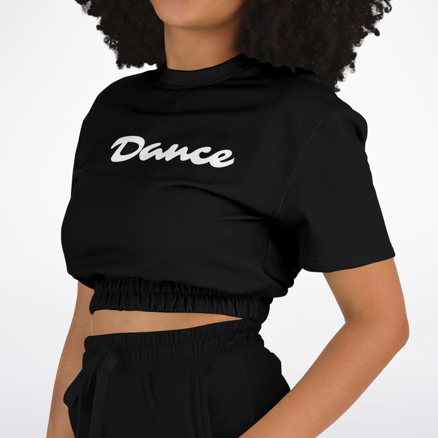 Dance-Cropped Short Sleeve Sweatshirt