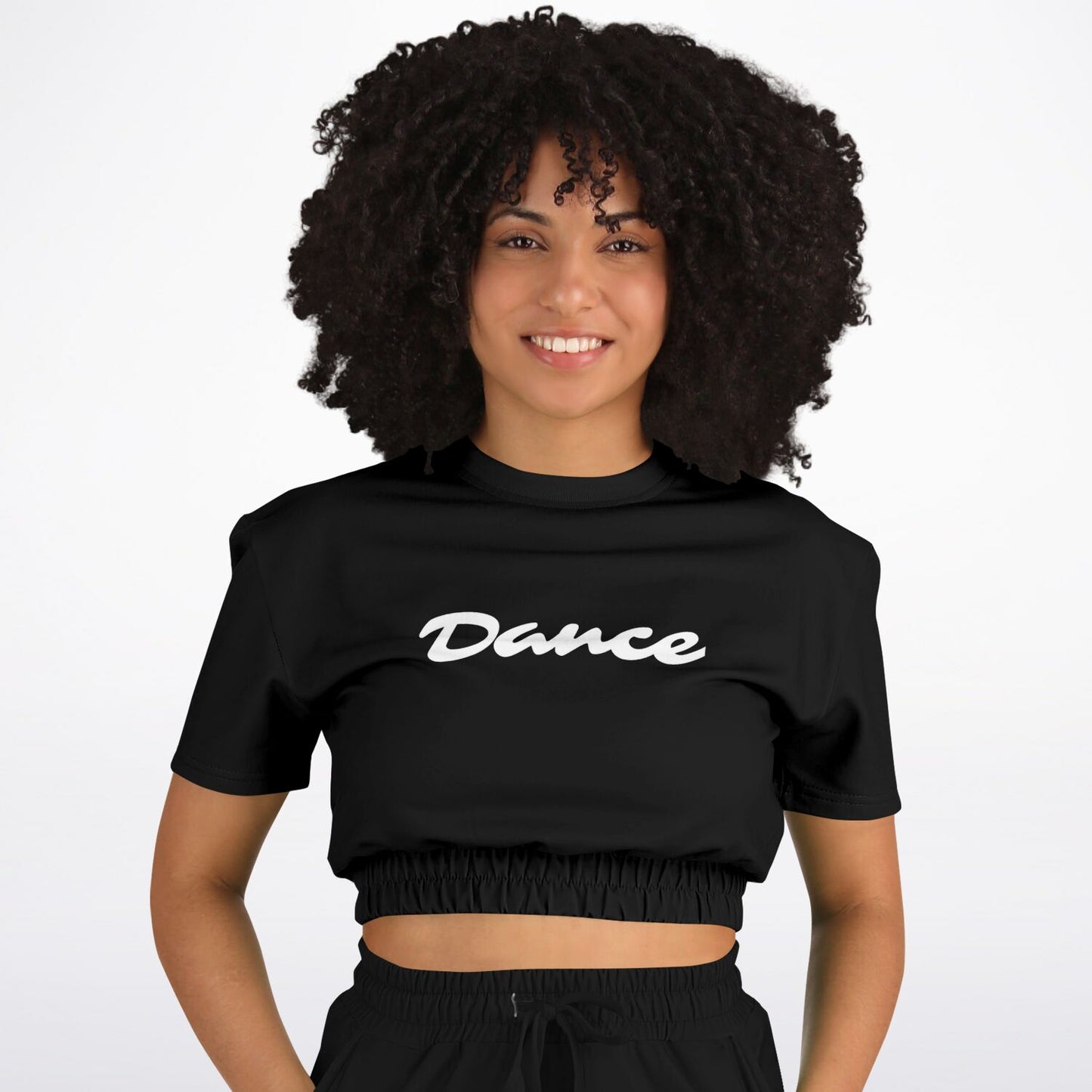 Dance-Cropped Short Sleeve Sweatshirt
